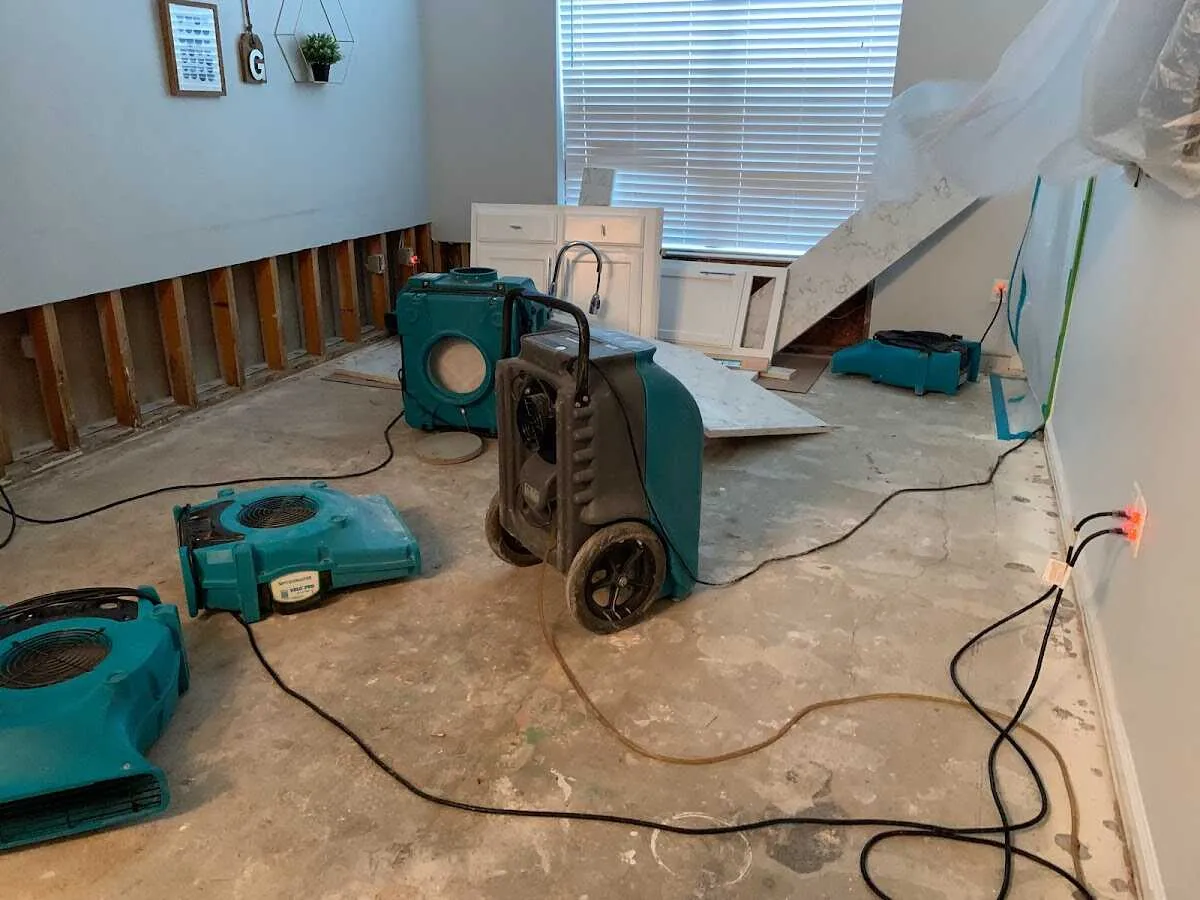Dehumidifier in flood-cut room for Water Extraction & Removal in Emmaus